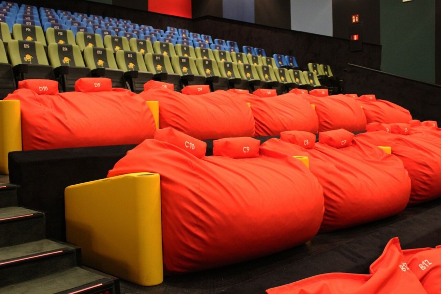 Ball pit in a movie theater beanbag chairs 2.jpg