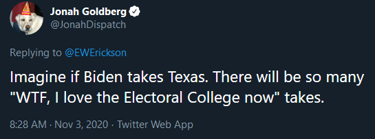 Dumbest take on the Electoral College yet today 2020-11-03.png